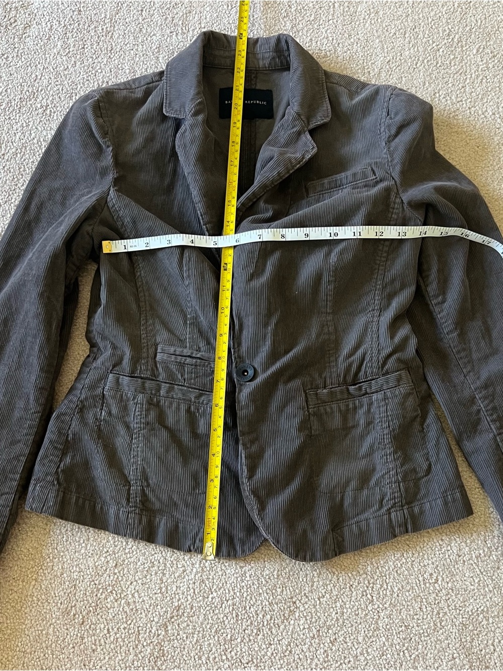 Banana Republic Gray Corduroy Jacket, S